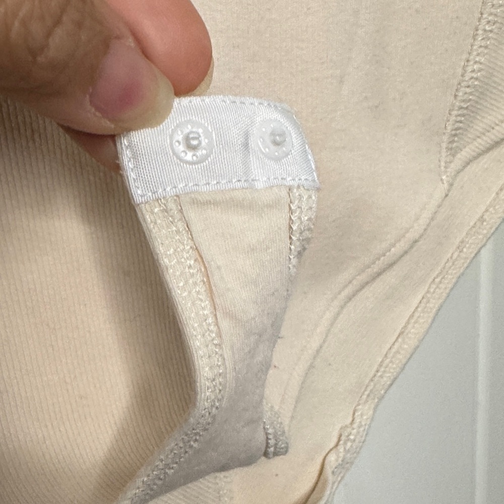 All Saints Cream Long Sleeve Bodysuit - Picture 5 of 6